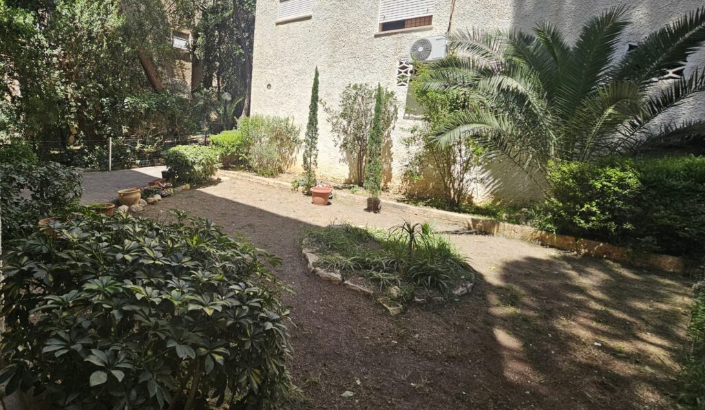 תחזוקה גינה משותפת של דיירים ניקינו את הגינה שתלנו עציצים